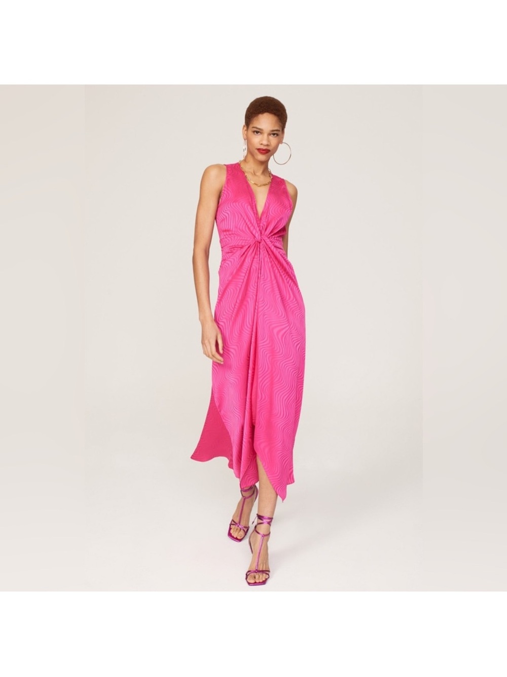 Ronny Kobo X RTR Pink Satin Dress